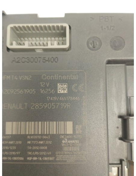 Recambio de conmutador de arranque para renault captur dynamique referencia OEM IAM 285905719R  
