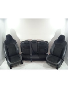 Recambio de juego asientos completo para nissan juke (f16_) 1.0 referencia OEM IAM  PIEL COLOR NEGRO 