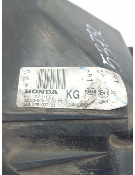 Recambio de faro izquierdo para honda cr-v (rd8) es referencia OEM IAM 33150SCAG110M1  