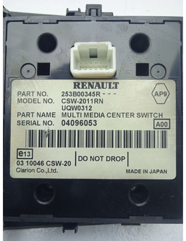 Recambio de mando multifuncion para renault scenic iii dynamique referencia OEM IAM 253B00345R  