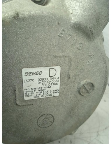 Recambio de compresor aire acondicionado para nissan leaf acenta referencia OEM IAM 926003NF0A  