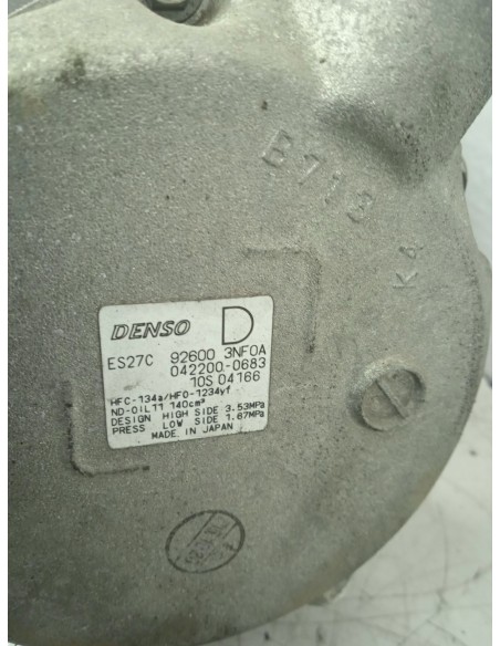 Recambio de compresor aire acondicionado para nissan leaf acenta referencia OEM IAM 926003NF0A  