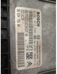 Recambio de centralita motor uce para peugeot 206 sw 1.4 hdi referencia OEM IAM 0281012528   2