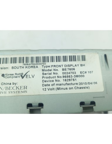 Recambio de pantalla multifuncion para hyundai genesis coupe 3.8 cat referencia OEM IAM 965633M000  
