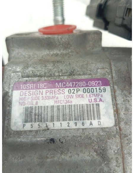 Recambio de compresor aire acondicionado para jeep compass sport 4x2 referencia OEM IAM MC4472800923  