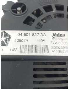 Recambio de alternador para jeep compass sport 4x2 referencia OEM IAM 04801827AA   2