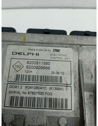 Recambio de centralita motor uce para renault clio grandtour exception referencia OEM IAM 8200911560  