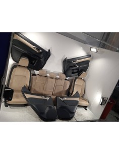 Recambio de juego asientos completo para lexus ct 16v cat (híbrido) referencia OEM IAM  PIEL Y ALCANTARA BEIG Y NEGROS 2