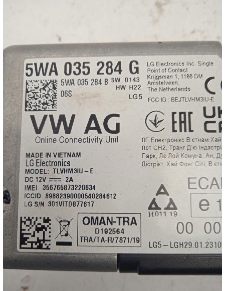 Recambio de modulo electronico para seat ateca (kh7, khp) 1.5 tsi referencia OEM IAM 5WA035284G  