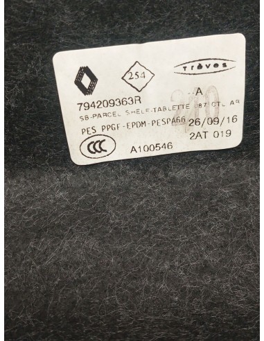 Recambio de bandeja trasera para renault captur dynamique referencia OEM IAM 794209363R  