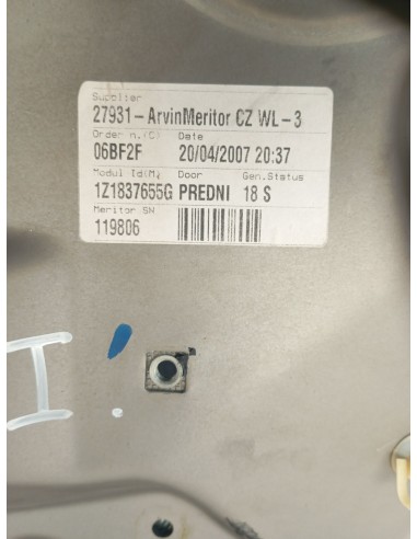 Recambio de elevalunas delantero izquierdo para skoda octavia combi (1z5) elegance 4x4 referencia OEM IAM 1Z0837655  