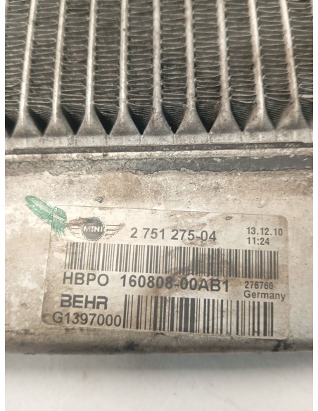 Recambio de radiador agua para mini mini (r56) one d referencia OEM IAM 275127504  