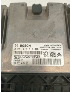 Recambio de centralita motor uce para citroën c3 ii (sc_) 1.6 hdi referencia OEM IAM 9805947580   2
