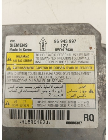 Recambio de centralita airbag para chevrolet epica lt referencia OEM IAM 96943997  