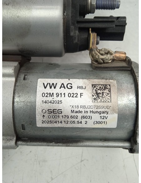 Recambio de motor arranque para seat arona (kj7, kjp) 1.0 tsi referencia OEM IAM 02M911022F  