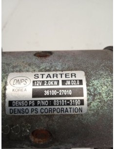 Recambio de motor arranque para hyundai tucson (jm) 2.0 crdi referencia OEM IAM 3610027010   2