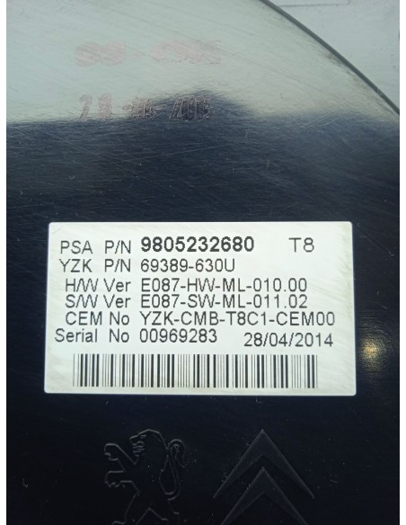 Recambio de cuadro instrumentos para peugeot 3008 i monospace (0u_) 1.6 vti referencia OEM IAM   