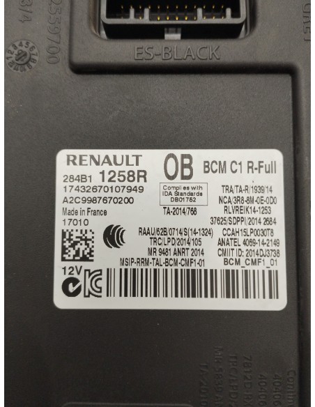 Recambio de modulo electronico para renault espace v zen referencia OEM IAM 284B11258R  