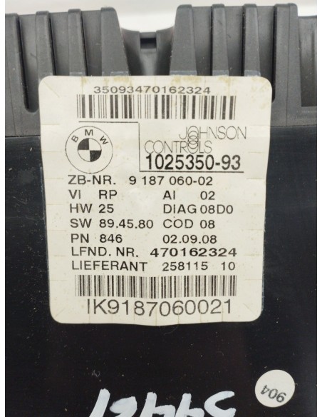Recambio de cuadro instrumentos para bmw serie 3 touring (e91) 318d referencia OEM IAM 918706002  
