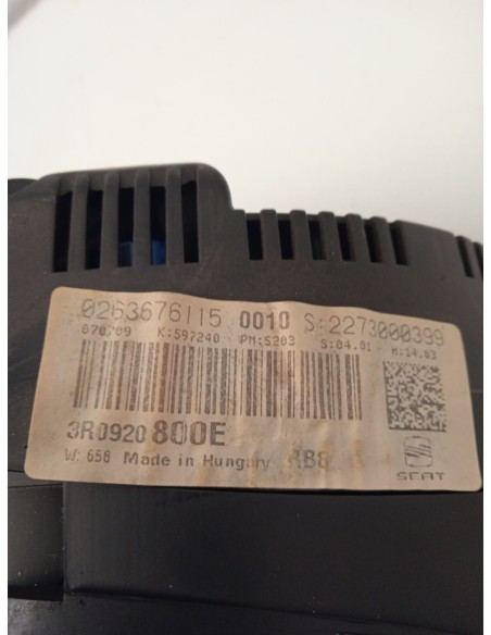 Recambio de cuadro instrumentos para seat exeo (3r2) 2.0 tdi referencia OEM IAM 3R0920800E  