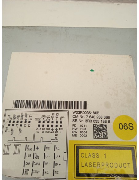 Recambio de sistema audio / radio cd para seat exeo (3r2) 2.0 tdi referencia OEM IAM 3R0035186B  