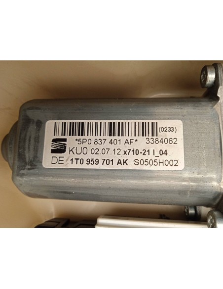 Recambio de elevalunas delantero izquierdo para seat altea xl (5p5) reference referencia OEM IAM 1T0959701AK  