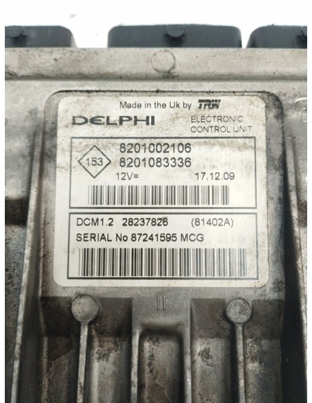 Recambio de centralita motor uce para dacia sandero (bs_) 1.5 dci referencia OEM IAM 8201002106  