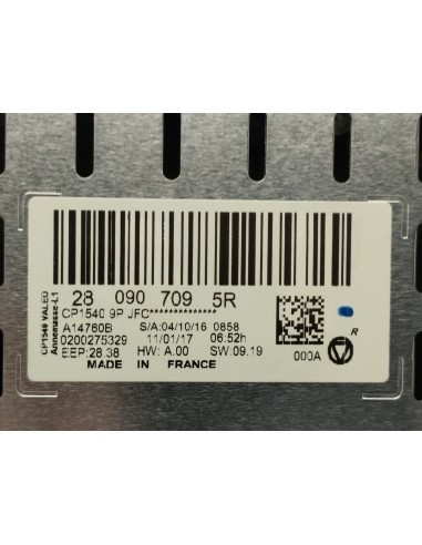 Recambio de pantalla multifuncion para renault espace v zen referencia OEM IAM 280907095R  