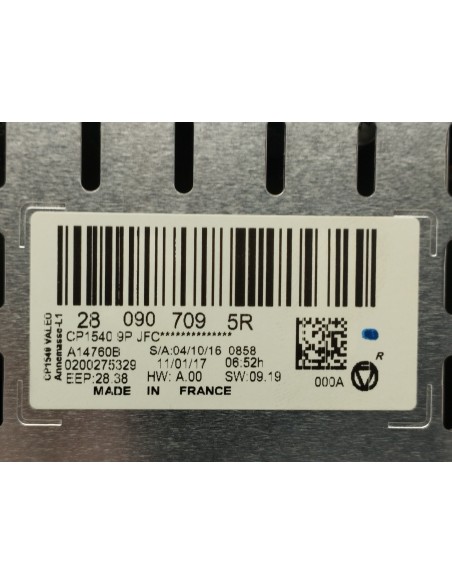 Recambio de pantalla multifuncion para renault espace v zen referencia OEM IAM 280907095R  