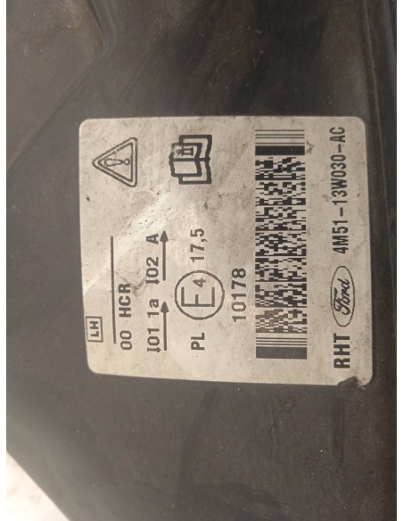 Recambio de faro izquierdo para ford focus berlina (cap) 1.6 tdci cat referencia OEM IAM 4M5113W030AC  
