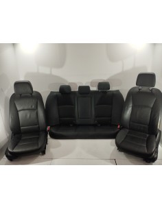 Recambio de juego asientos completo para bmw serie 5 lim. (f10) 520d referencia OEM IAM PIEL NEGRA PIEL NEGRA 