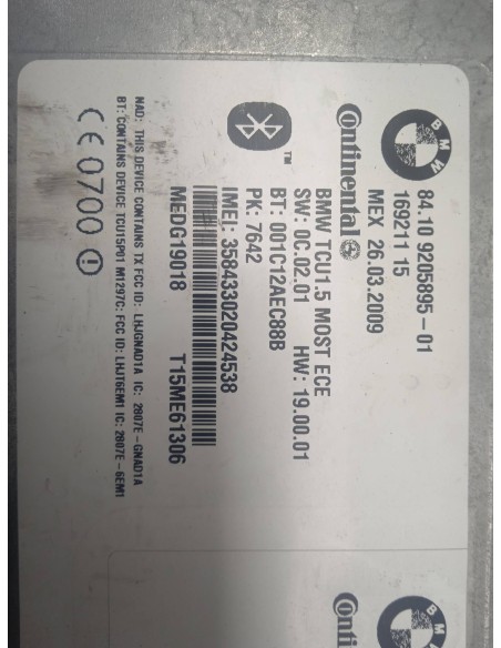 Recambio de modulo electronico para bmw serie 5 touring (e61) 3.0 turbodiesel cat referencia OEM IAM 8410920589501  
