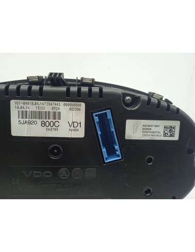 Recambio de cuadro instrumentos para skoda rapid active referencia OEM IAM 5JA920800C  