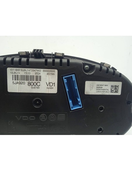 Recambio de cuadro instrumentos para skoda rapid active referencia OEM IAM 5JA920800C  