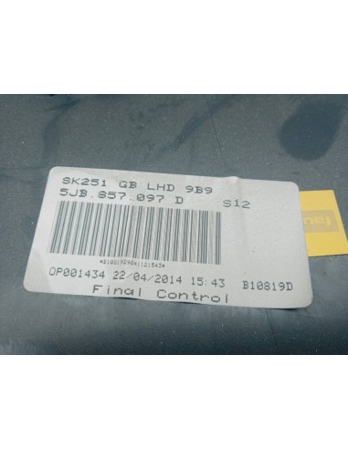 Recambio de guantera para skoda rapid active referencia OEM IAM 5JB857097D  