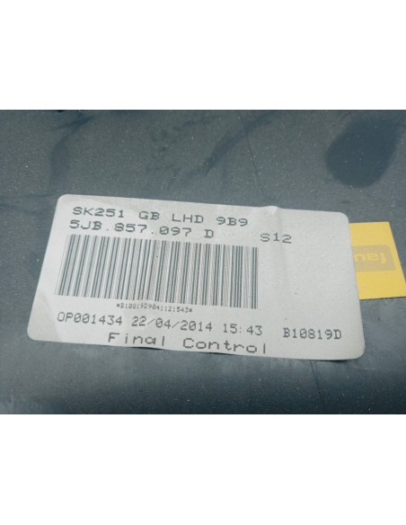 Recambio de guantera para skoda rapid active referencia OEM IAM 5JB857097D  
