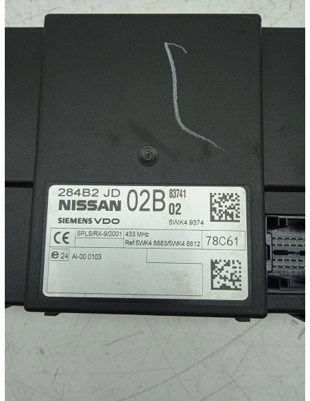 Recambio de modulo electronico para nissan qashqai (j10) 1.5 dci turbodiesel cat referencia OEM IAM 284B2JD02B  
