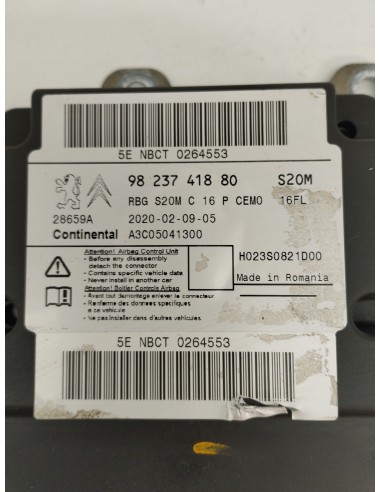 Recambio de centralita airbag para ds 7 crossback e-tense 4x4 so chic referencia OEM IAM 9823741880  