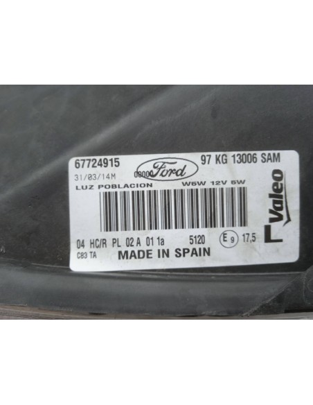 Recambio de faro izquierdo para ford ka (ccq) 1.3 cat referencia OEM IAM 67724910  