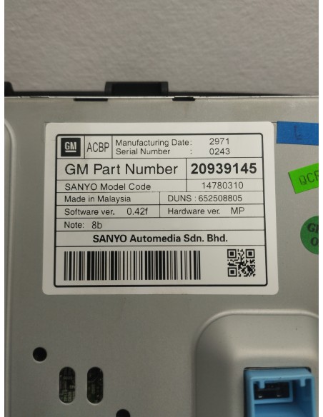Recambio de pantalla multifuncion para opel insignia berlina 2.0 cdti cat referencia OEM IAM 20939145  