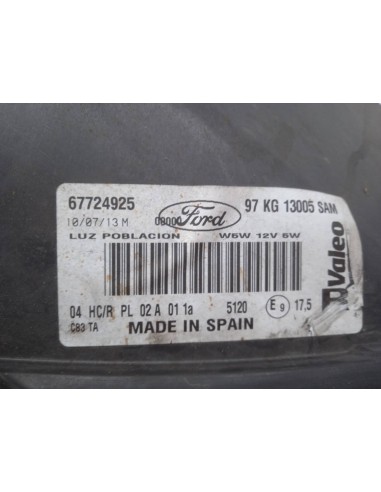 Recambio de faro derecho para ford ka (ccq) 1.3 cat referencia OEM IAM 67724920  