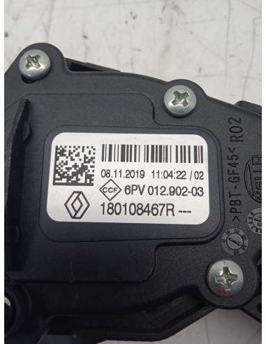 Recambio de potenciometro pedal para renault clio v intens referencia OEM IAM 180108467R  
