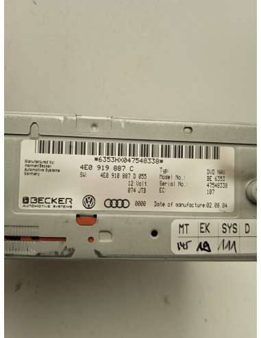 SISTEMA NAVEGACION GPS AUDI A8 3.0 V6...