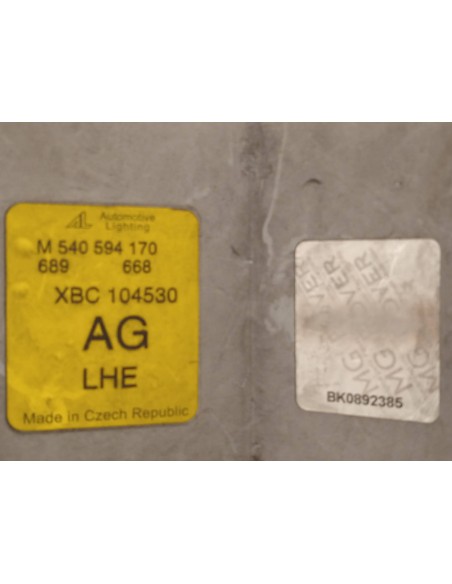 Recambio de faro izquierdo para mg serie 45 (rt) 1.6 16v cat referencia OEM IAM M540594170  