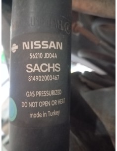 Recambio de amortiguador trasero derecho para nissan qashqai (j10) 1.5 dci turbodiesel cat referencia OEM IAM 56210JD04A   2