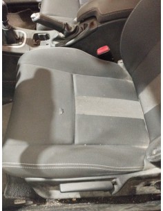 Recambio de asiento delantero izquierdo para renault megane iii berlina 5 p dynamique referencia OEM IAM  TELA GRIS Y NEGRA  2
