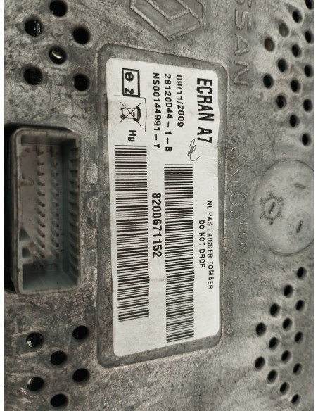 Recambio de pantalla multifuncion para renault espace iv (jk0) dynamique referencia OEM IAM 8200671152  