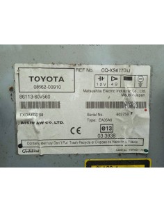 Recambio de sistema navegacion gps para toyota avensis wagon (t25) 2.0 turbodiesel cat referencia OEM IAM 8611360V560   2