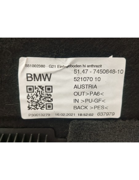 Recambio de bandeja trasera para bmw serie 3 touring (g21) 320d referencia OEM IAM 551002380  