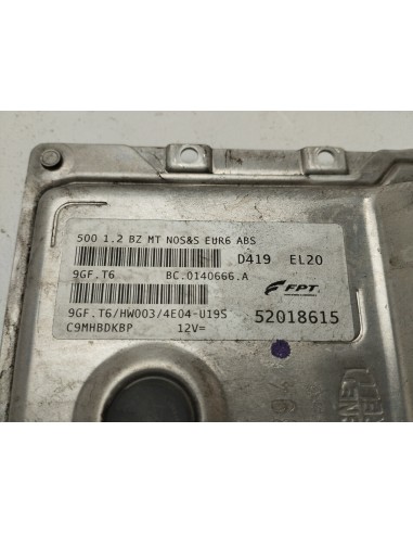 Recambio de centralita motor uce para fiat 500 referencia OEM IAM 52018615  
